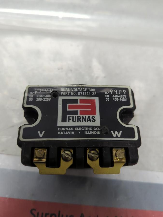 Used FURNAS,D71221-32,DUAL VOLTAGE COIL PRE-OWNED