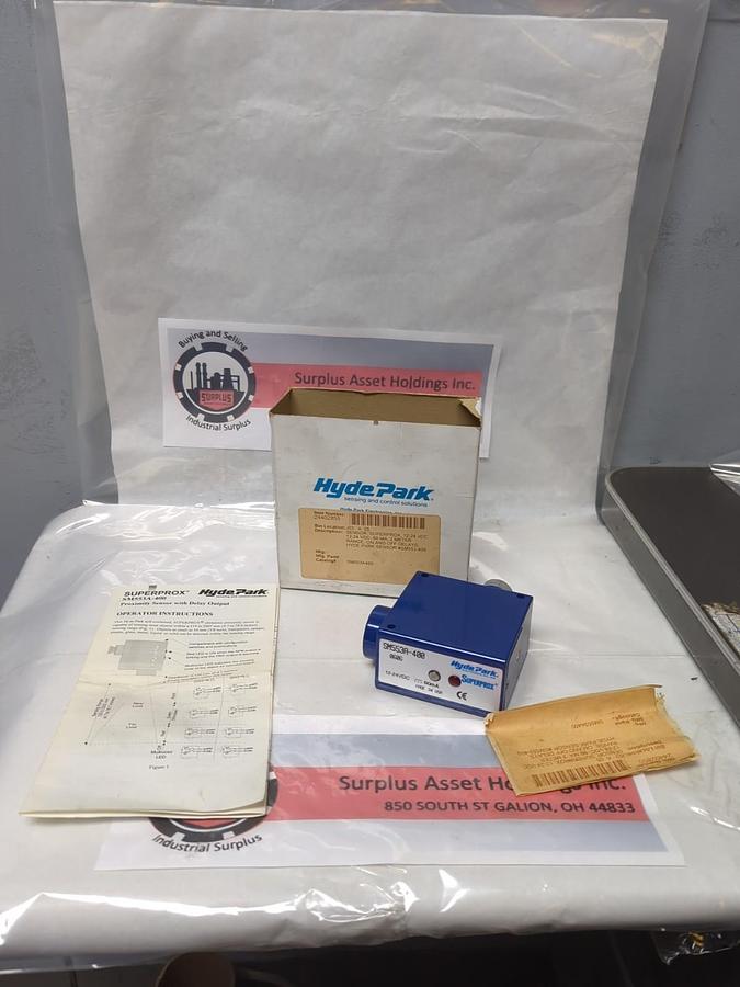 HYDE PARK,SM553A-400,SUPERPROX PROXIMITY SENSOR WITH DELAY OUTPUT NOS
