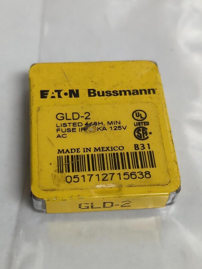 COOPER BUSSMANN,GLD-2,2 AMP FUSE LOT OF 10 NOS