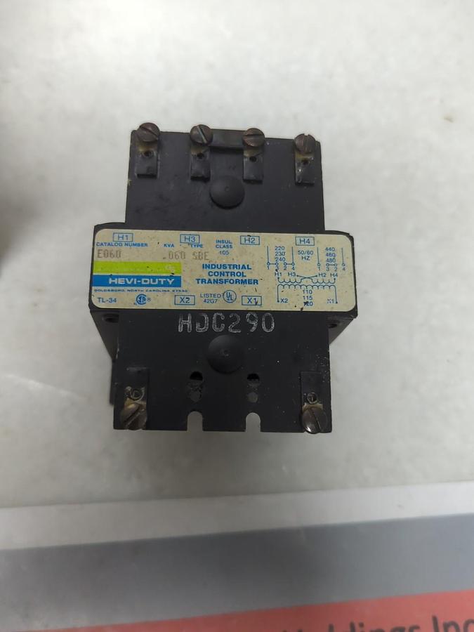 Used GENERAL SIGNAL,E060,TYPE SBE HEAVY DUTY INDUSTRIAL CONTROL TRANSFORMER PRE-OWNED