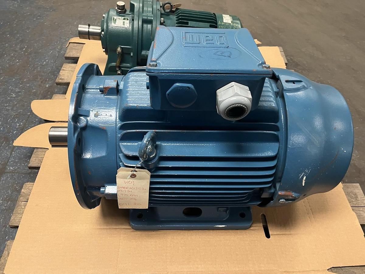 Used WEG,TE1BF0X08,W22 MOTOR 50HP 1775RPM 3PH
