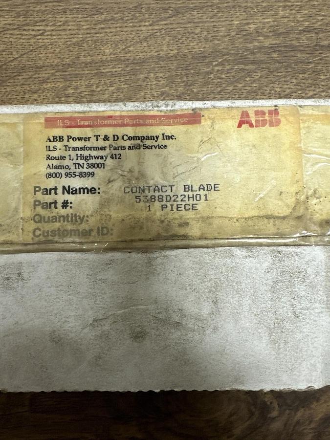 Westinghouse,5388D22H01,Contact Blade