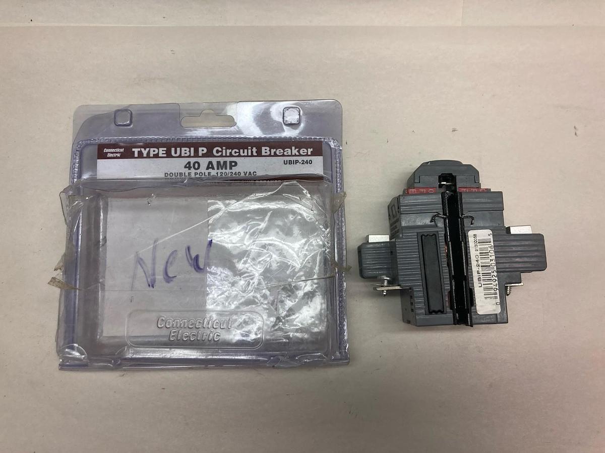Used Connecticuit Electric,Type UBIP-240 Amp Double Pole Circuit Breaker 120/240 VAC