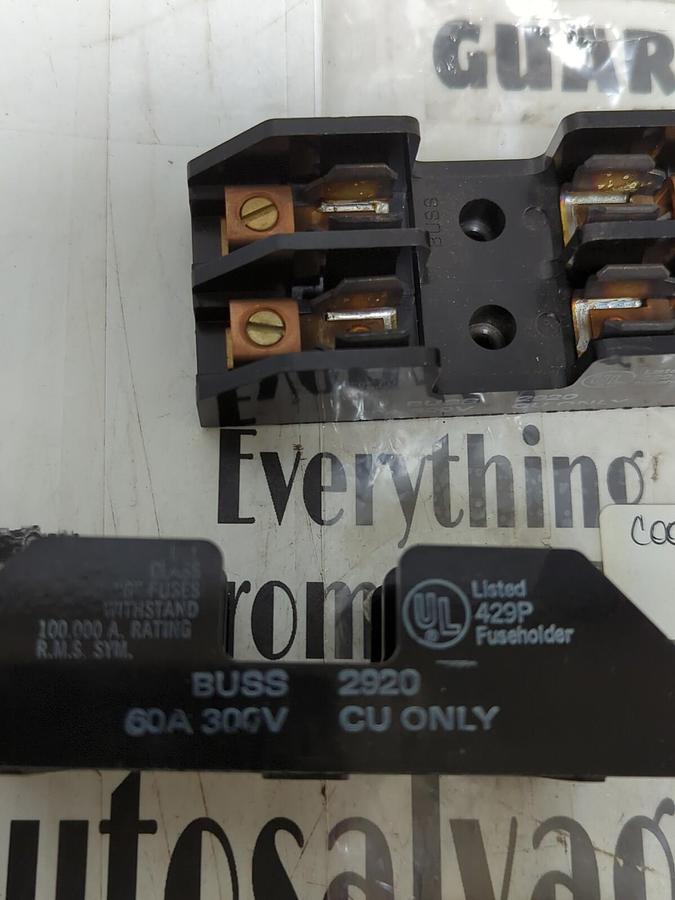 COOPER BUSSMANN,2920,FUSE HOLDER 60A/300V LOT OF 8 NOS