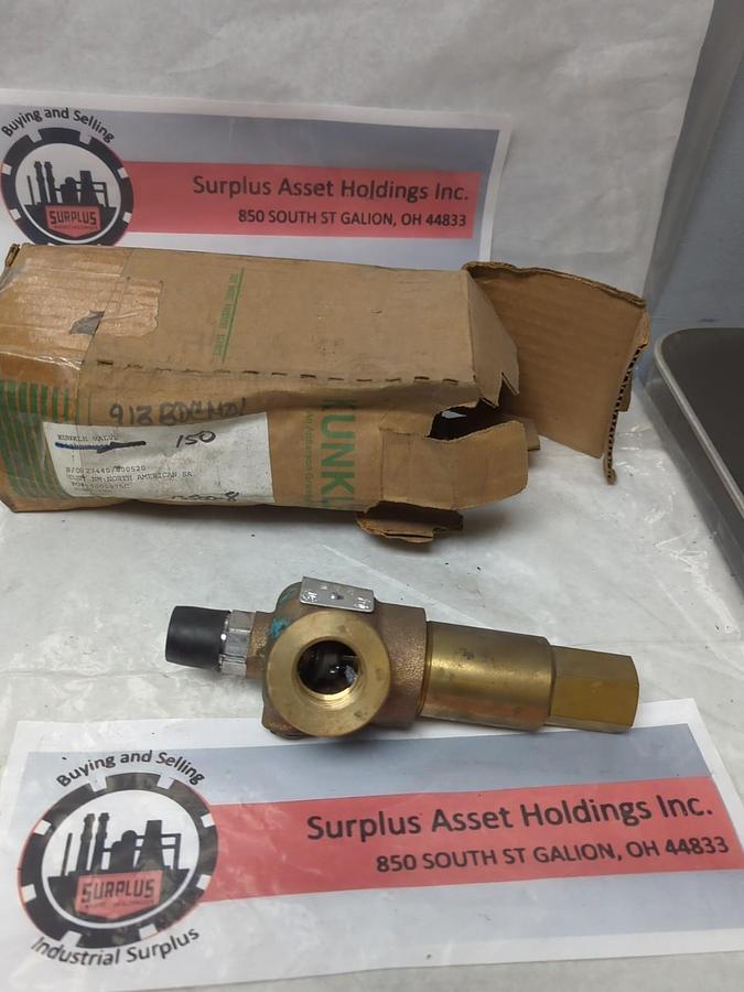 KUNKLE,913BDCM01-JE,RELIEF VALVE 150PSI 42GPM 1/2 INCH NOS