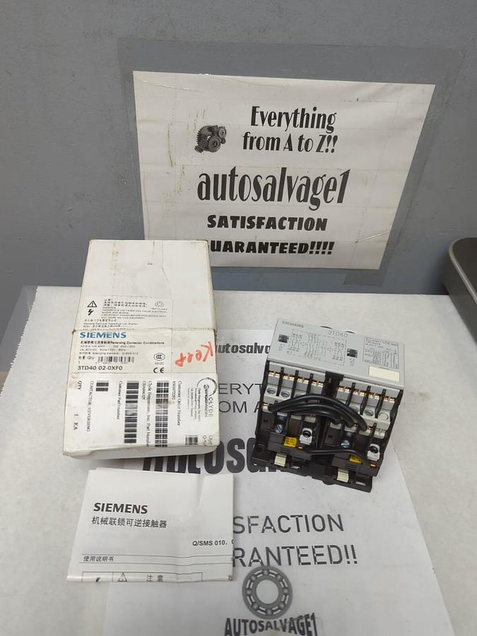 SIEMENS,3TD4002-OXFO,REVERSING CONTACTOR NOS