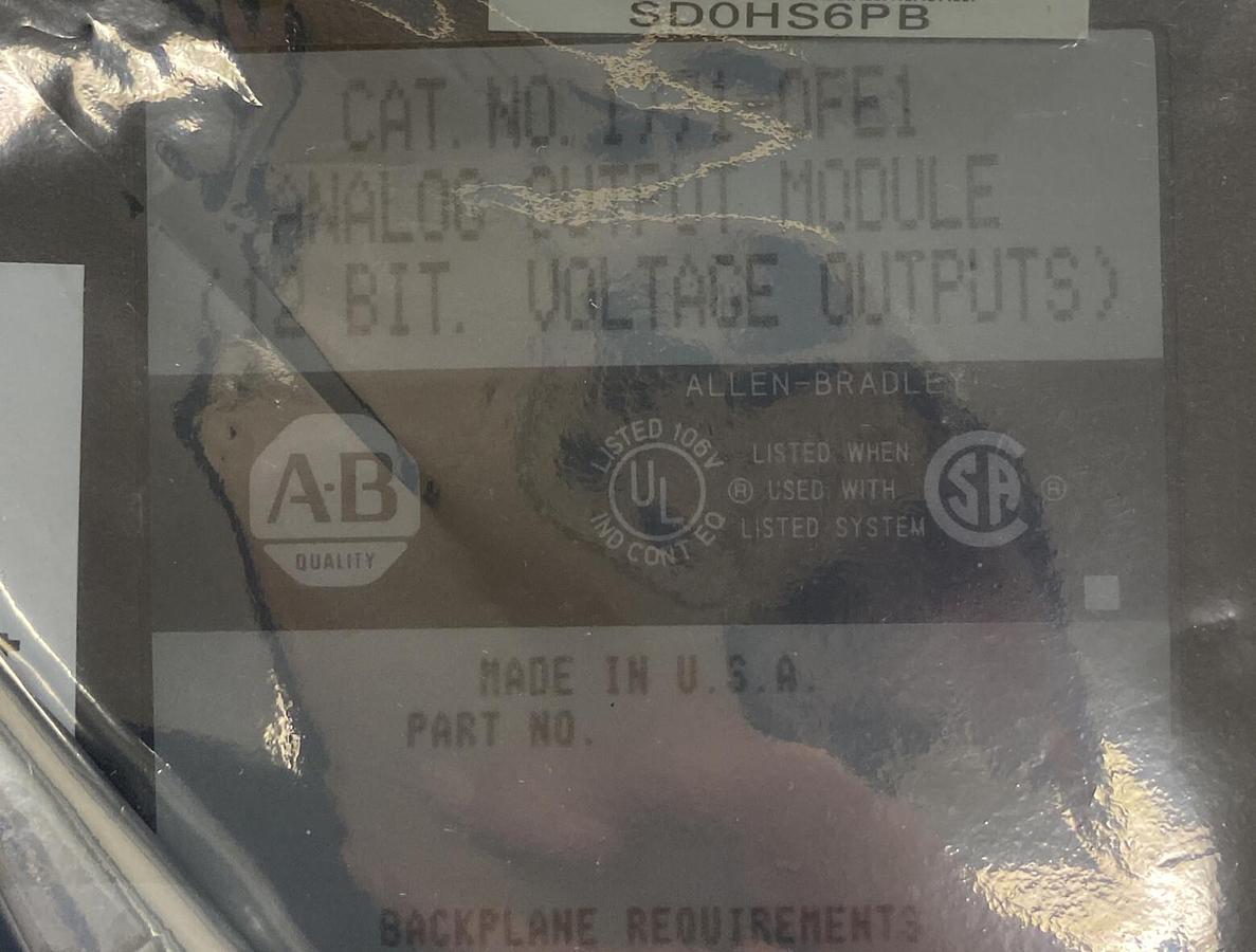 Used ALLEN BRADLEY,1771-OFE1,ANALOG OUTPUT MODULE REFURBISHED