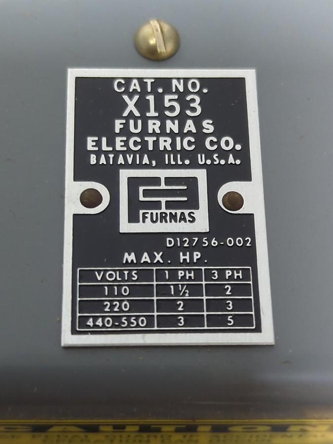 FURNAS,X153,FOOT SWITCH 2-POLE NEMA-1 NOS