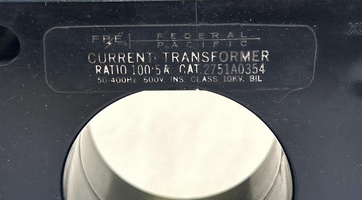 FEDERAL PACIFIC,2751A0354,CURRENT TRANSFORMER NOS