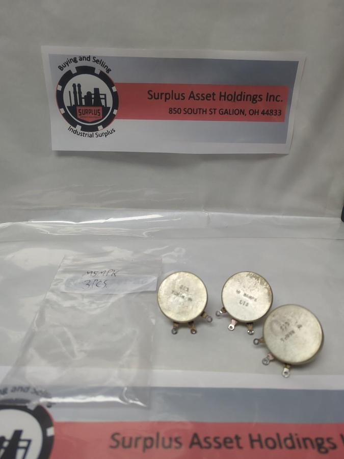 Used MALLORY,M5MPK,POTENTIOMETER LOT OF 3 PRE-OWNED