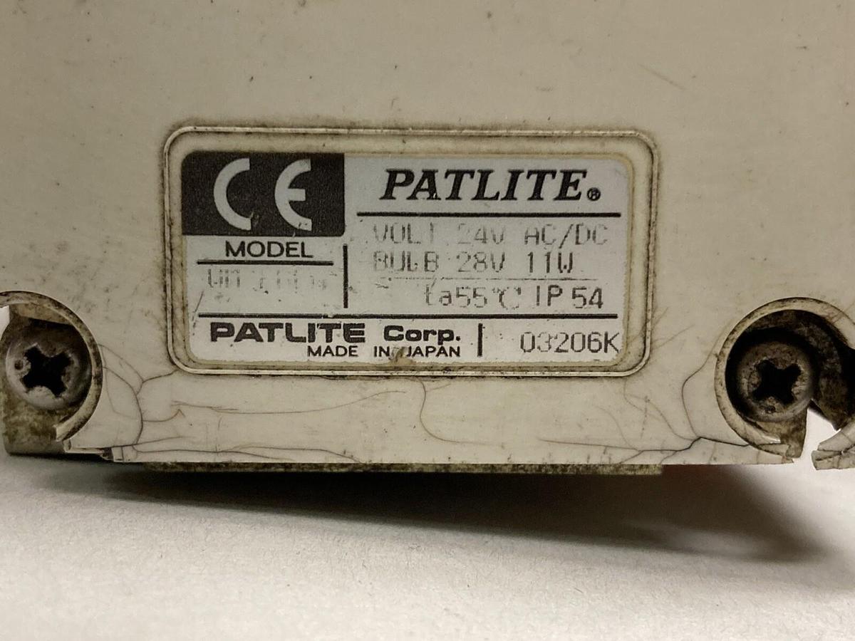 Used Patlite,WM-202-RG,Signal Tower 24V. AC/DC Bulb 28V. 11W.