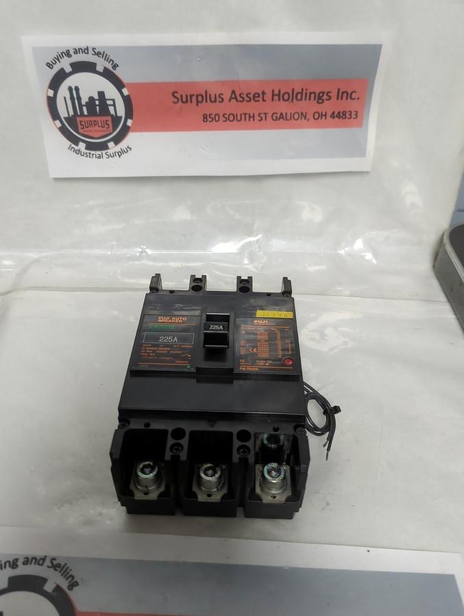 Used FUJI,BB3GEB-225,AUTO CIRCUIT BREAKER 225 AMP 3-POLE EA203B PRE-OWNED
