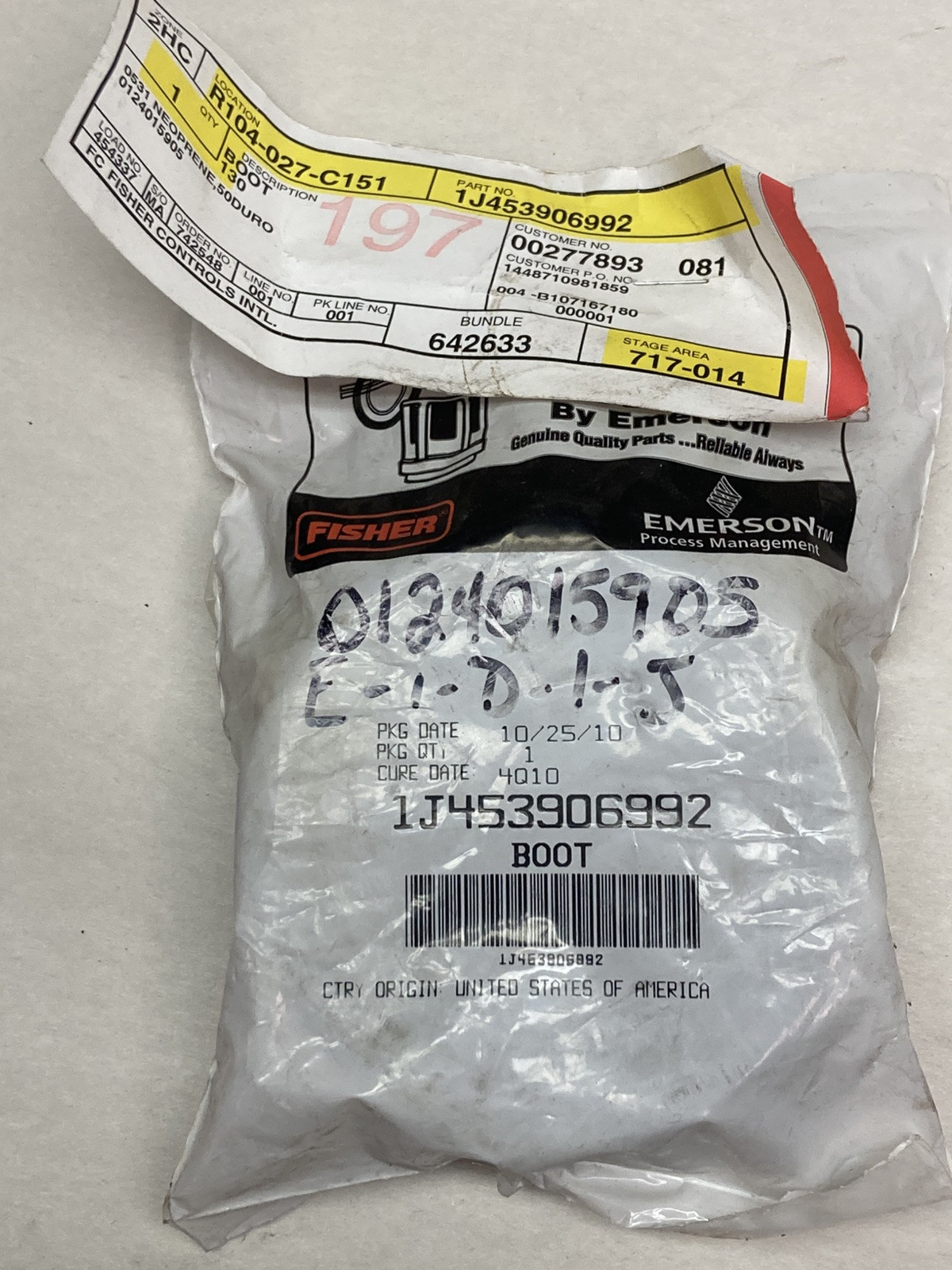 Used Fisher,1J453906992,Neoprene Boot