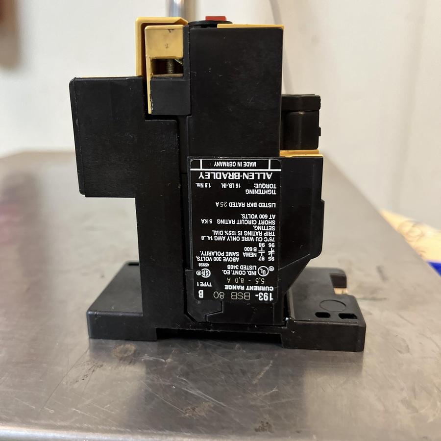 Used ALLEN BRADLEY,193-BSB-80,SER B OVERLOAD RELAY 5.5-8.0A