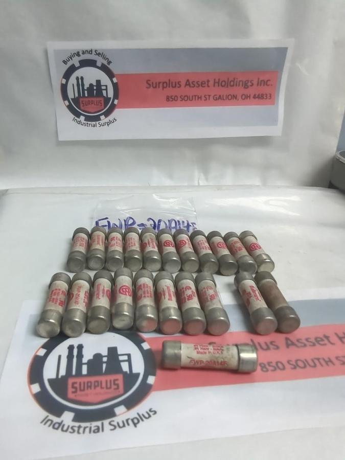 Used COOPER BUSSMANN,FWP20A14F,FUSE 20 AMP FUSE LOT OF 22 PRE-OWNED