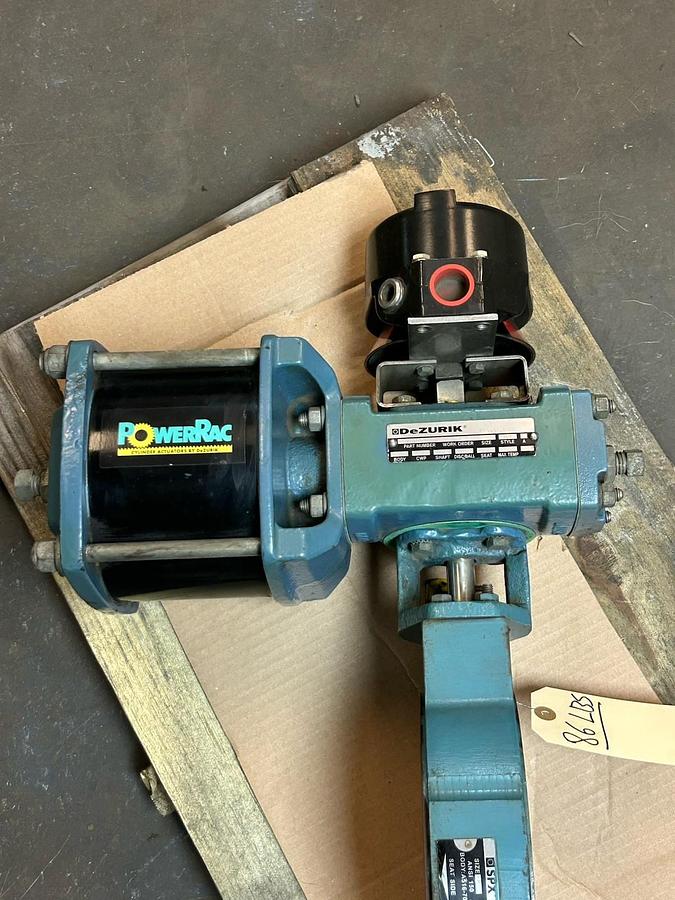 Used DEZURIK,948689,CYLINDER POWERPAC ACTUATOR SIZE 6 BUTTERFLY VALVE 6" 285 CWP