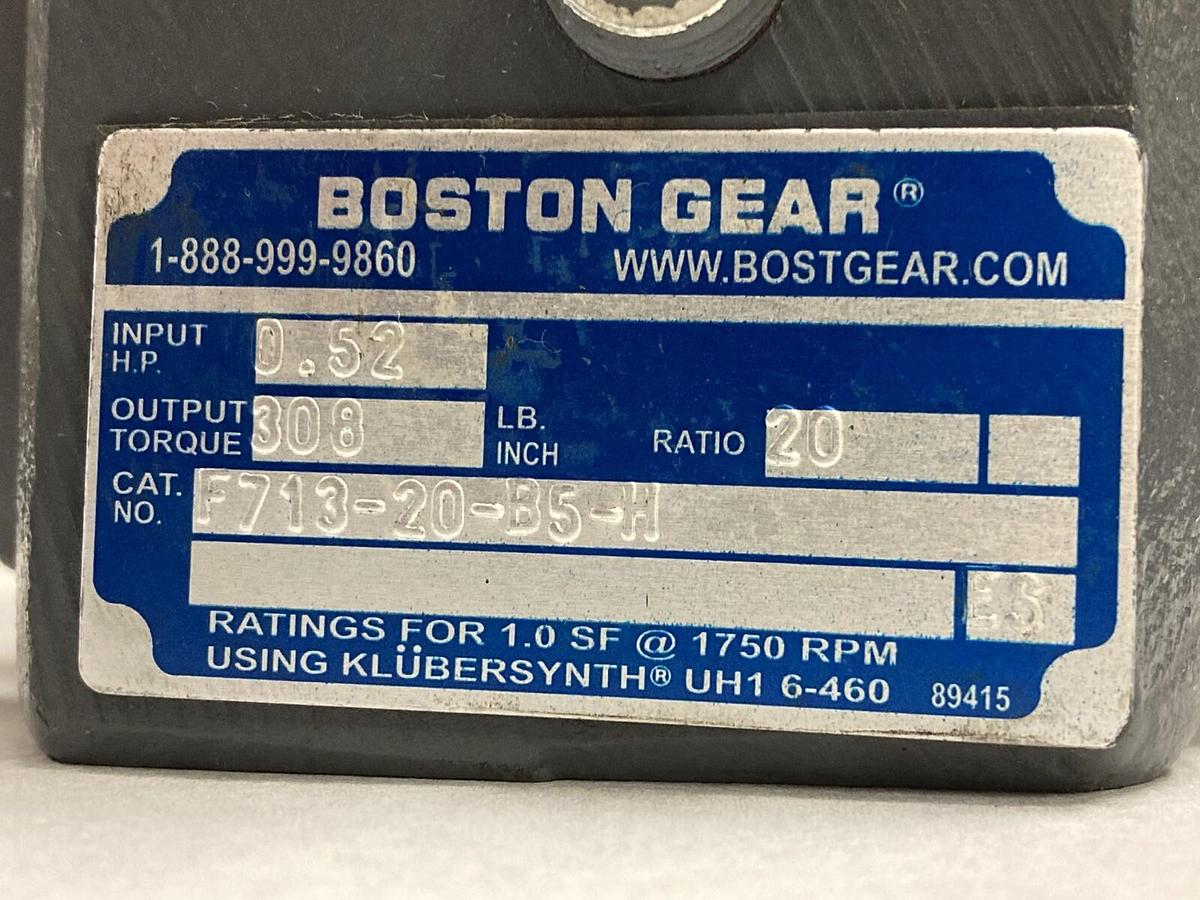 Boston Gear,F713-20-B5-H,0.52 HP Speed Reducer Ratio 20:1