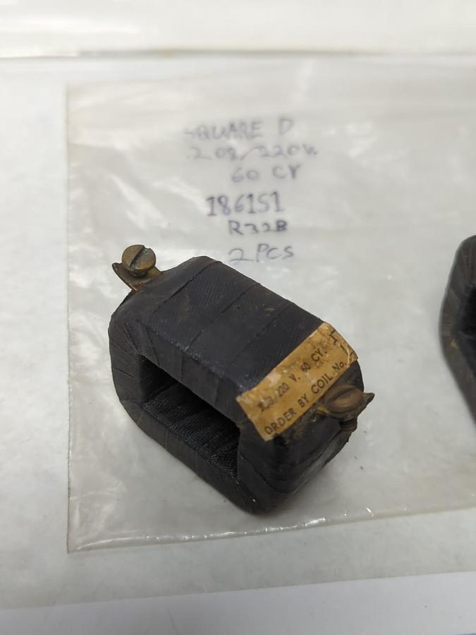 Used SQUARE D,1861S1,COIL 208/220V 60CY LOT OF 2 PRE-OWNED