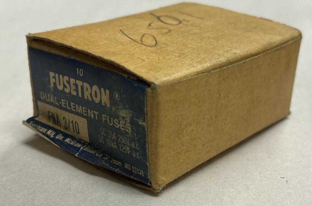 Cooper Bussmann,FNA 3/10,Fusetron Fuse Lot Of 6