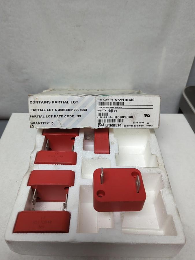 LITTELFUSE,V511DB40,METAL OXIDE VARISTORS 40 MM BOX OF 6 NOS