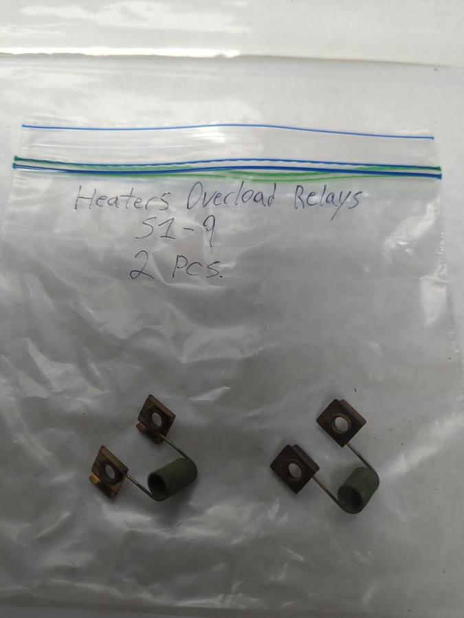Used JOSLYN CLARK,S1-9,OVERLOAD THERMAL HEATER ELEMENT LOT OF 2 PRE-OWNED