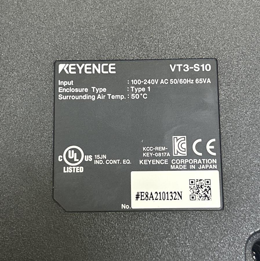 Used KEYENCE,VT3-S10,OPERATOR INTERFACE TOUCH SCREEN