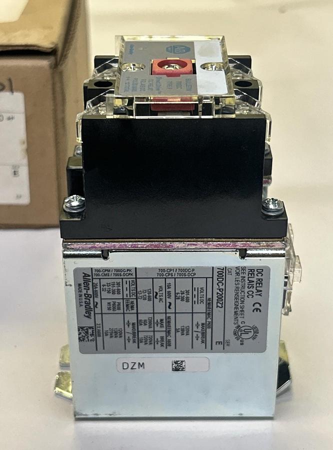 ALLEN BRADLEY,700DC-P200Z2,CONTROL RELAY 230-250VDC NOS