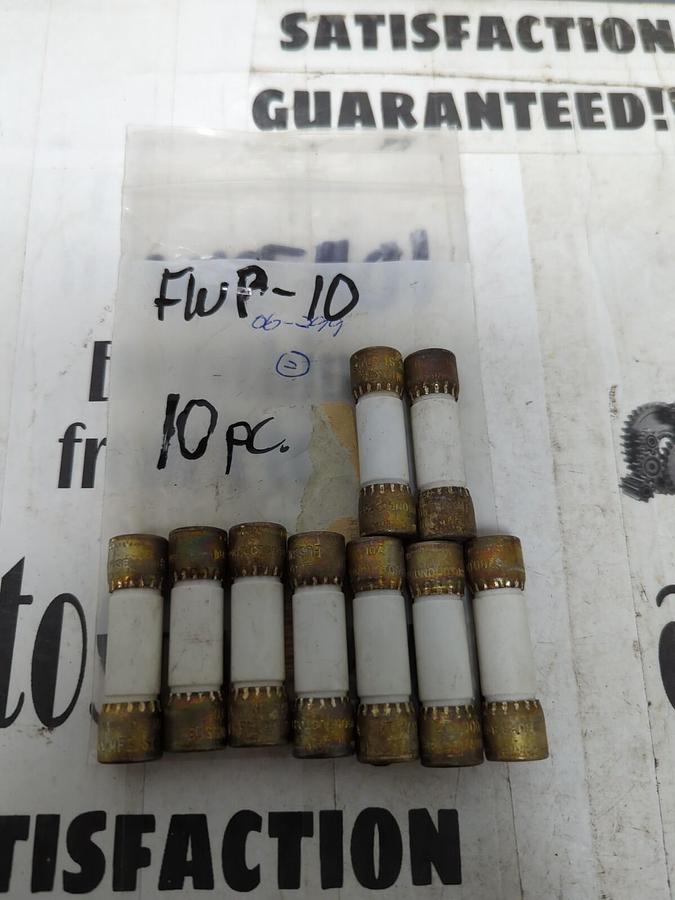 BUSSMANN,FWP-10,SEMI-CONDUCTOR 10 AMP FUSES LOT OF 9 NOS