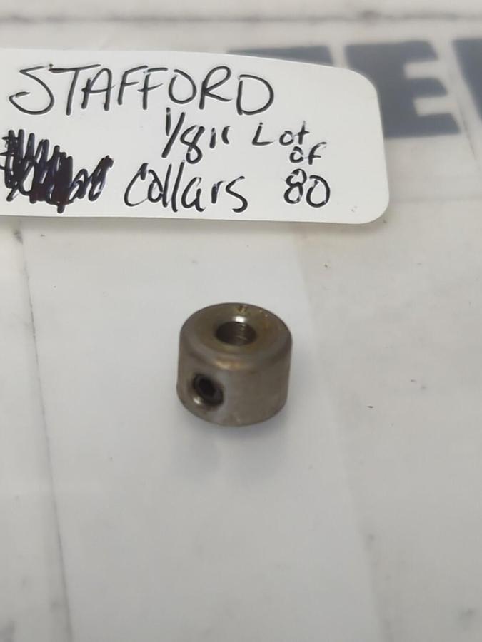 STAFFORD,1/8 INCH,BORE STEEL SET SCREW SHAFT COLLARS LOT OF 80 NOS