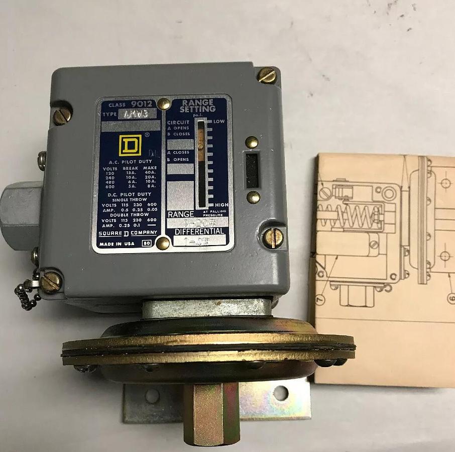 Square D,9012 AMW3,Pressure Switch