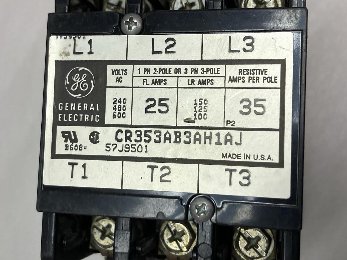 General Electric,CR353AB3AH1AJ,3-Pole Contactor 25A