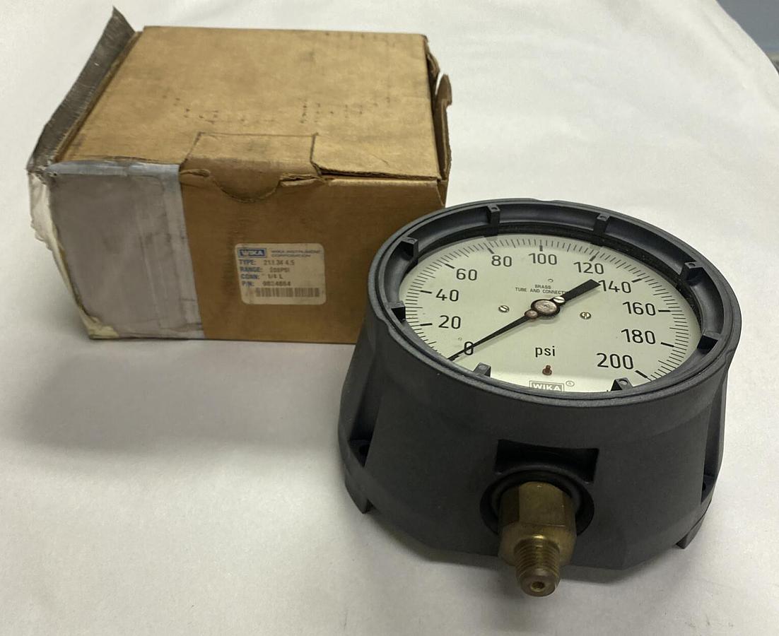WIKA,9834864,PRESSURE GAUGE 1/4 INCH 200PSI NEW