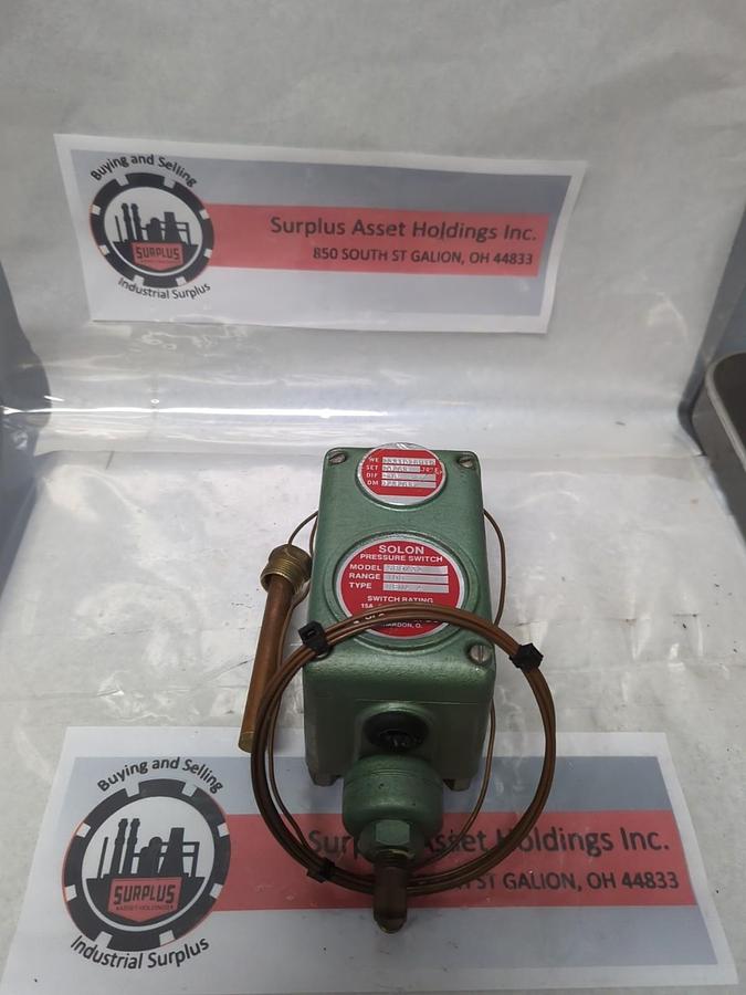 Used SOLON,5PS/32,PRESSURE SWITCH NAMA 4 RANGE 100 DM 9/3/85 PRE-OWNED