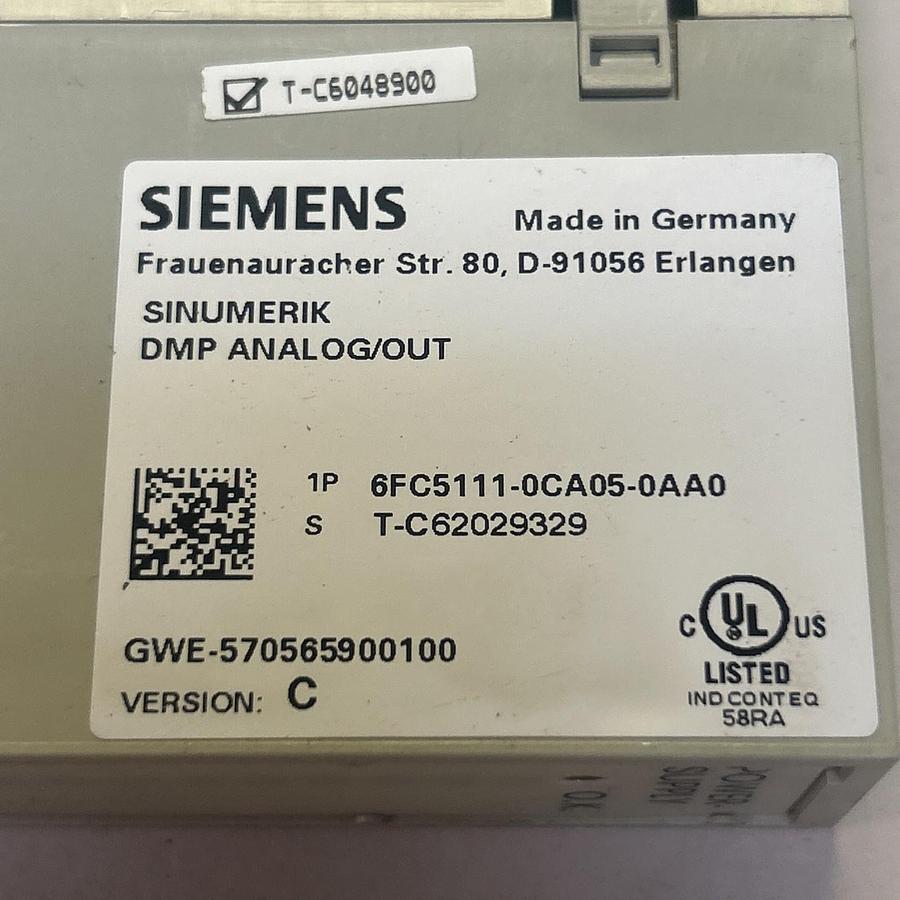 Used SIEMENS,6FC5111-0CA05-0AA0,ANALOG OUTPUT MODULE