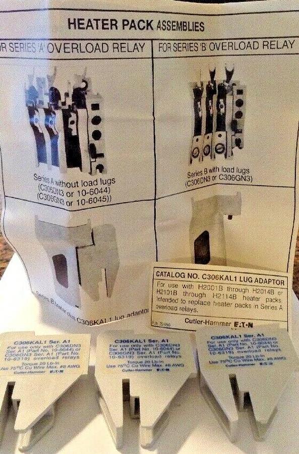 Eaton Cutler-Hammer,C306KAL1,Lug Adapter Assembly  LOT OF 4