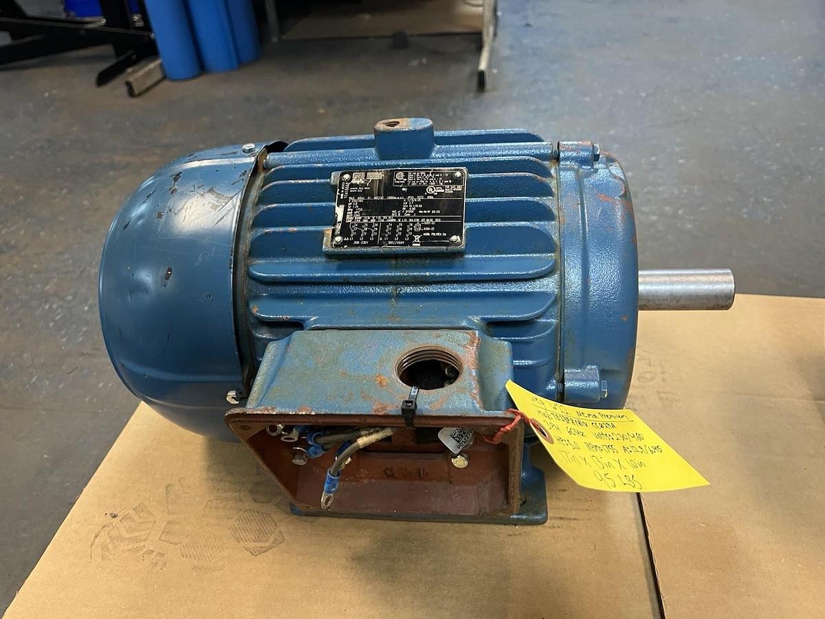 Used WEG W22,TE1BF0XON CC029A,SEVERE INVERTER MOTOR 5HP 1755RPM 3PH 182T 184T