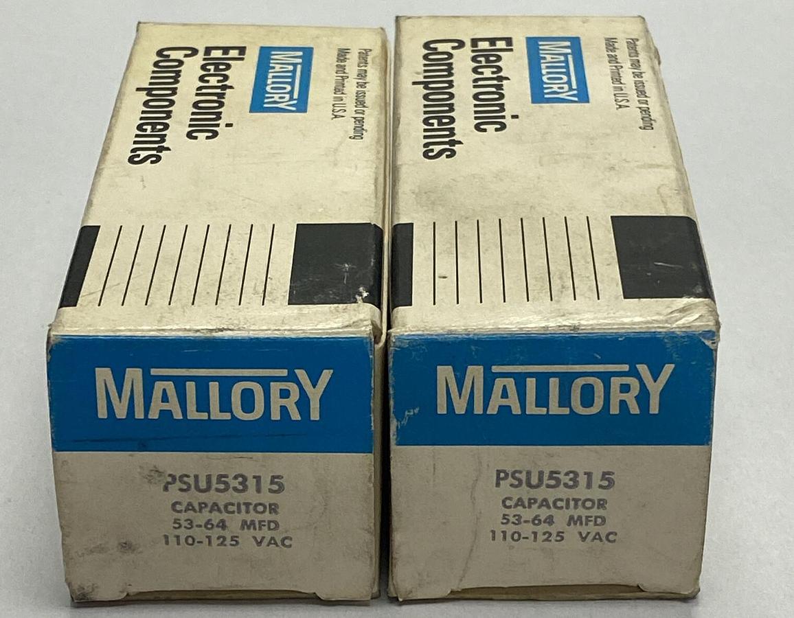 Mallory,PSU5315,Capacitor Lot Of 2 NOS