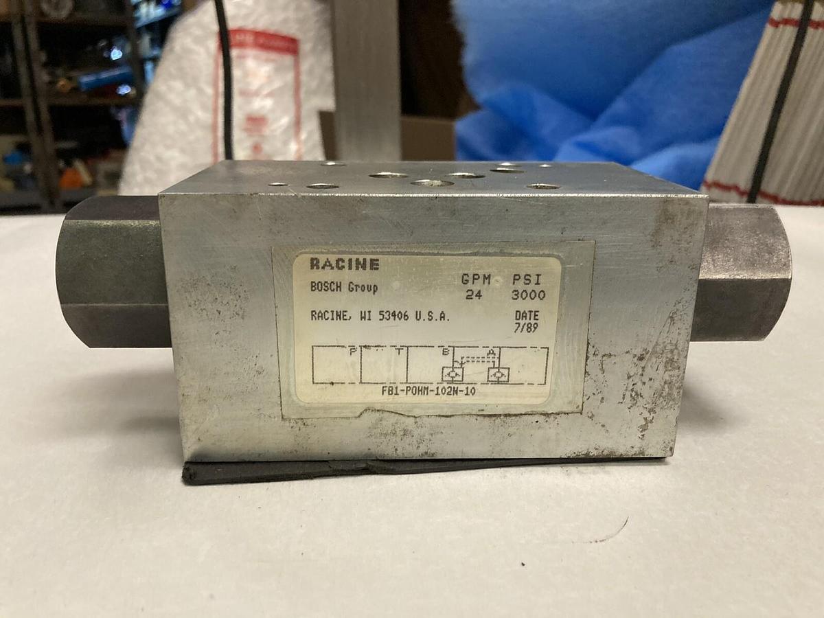Used Racine,FB1-P0HM-102N-10,Hydraulic Control Valve