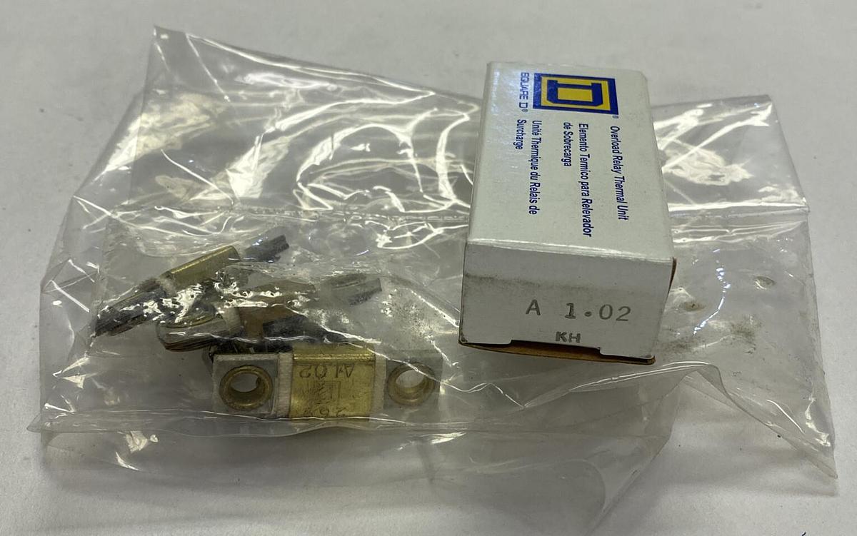 SQUARE D,A1.02,OVERLOAD HEATER ELEMENT LOT OF 4 NEW