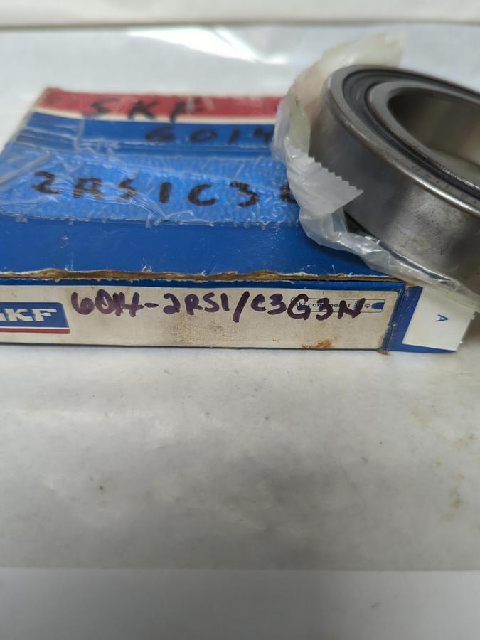 SKF,6014-2RS1/C3G3N,RUBBER SEALED DEEP GEOOVE BALL BEARING NOS