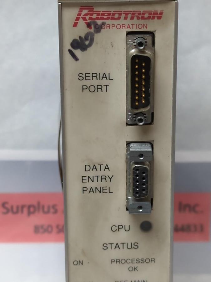 Used ROBOTRON,503-2-0324-05,CPU/TIMER MODULE SERIES 400 PRE-OWNED