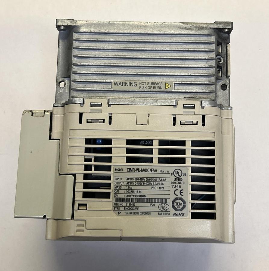 Used YASKAWA,CIMR-VU4A0007FAA,VARIABLE SPEED DRIVE