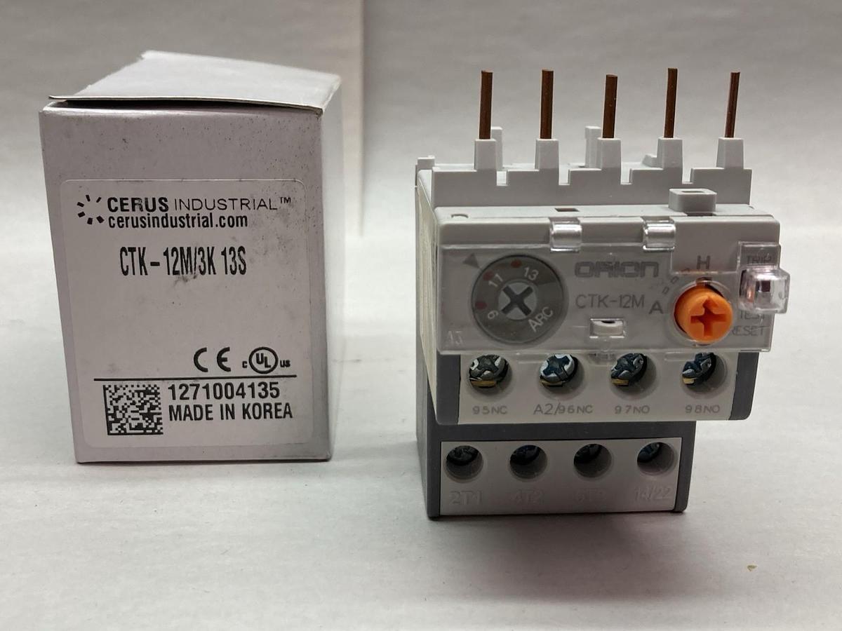Cerus Industrial,CTK-12M/3K 13S,Thermal Overload Relay 600Vac 10A 6kV