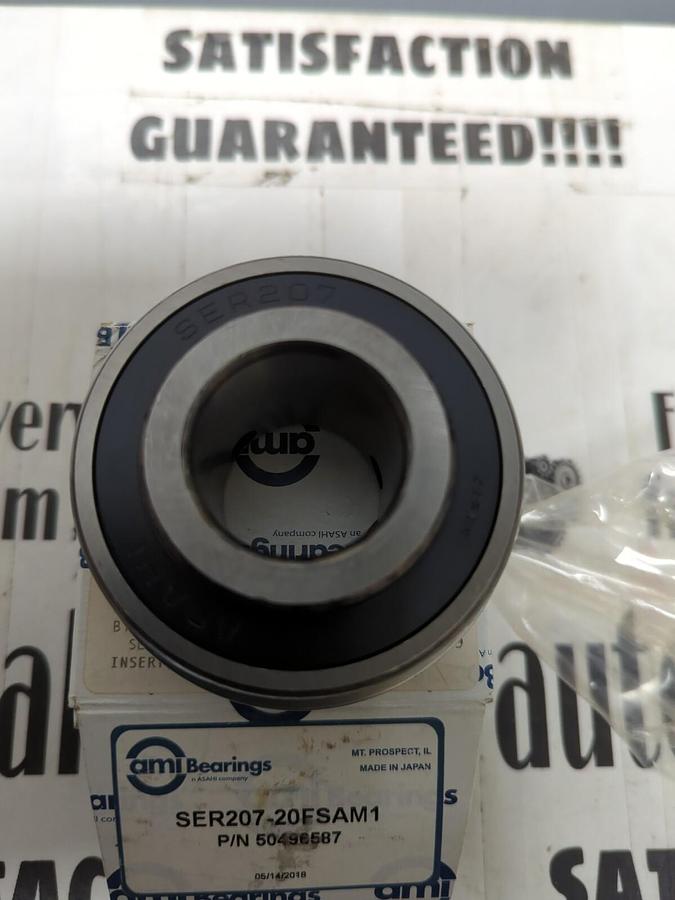 AMI BEARING,SER207-20FSAM1,INSERT BEARING SET SCREW COLLAR W/ SNAP RING 1-1/4 IN