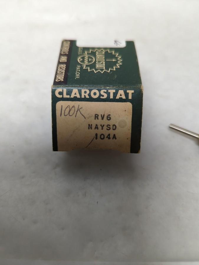 CLAROSTAT,RV4NAYSD104A,POTENTIOMETER 100KΩ NOS