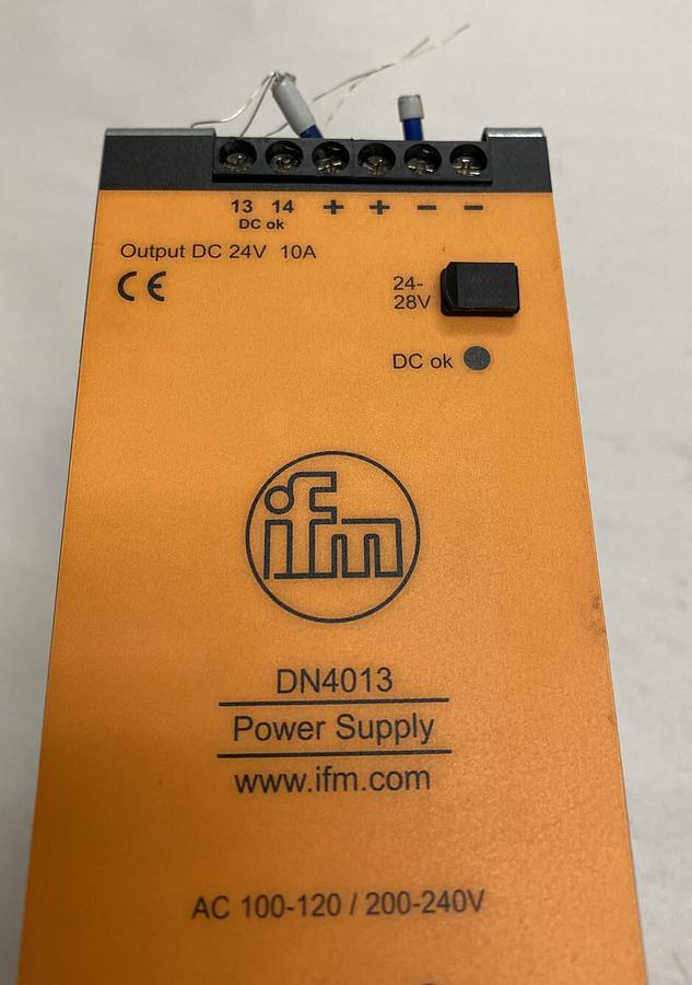 Used IFM,DN4013,Power Supply 24-28V DC 100-120/200-240V AC
