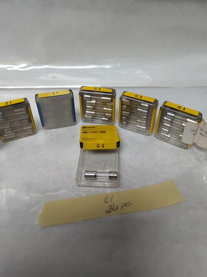 COOPER BUSSMANN,C1,FAST ACTING 1 AMP FUSE LOT OF 36 NOS