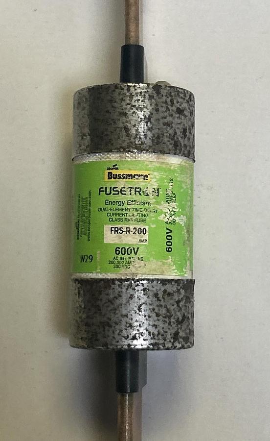 Used BUSSMANN,FRS-R-200,FUSETRON FUSE 200A 600V TESTED