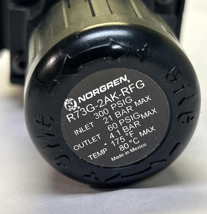 NORGREN,R73G-2AK-RFG,PRESSURE REGULATOR WITH GAUGE NOS