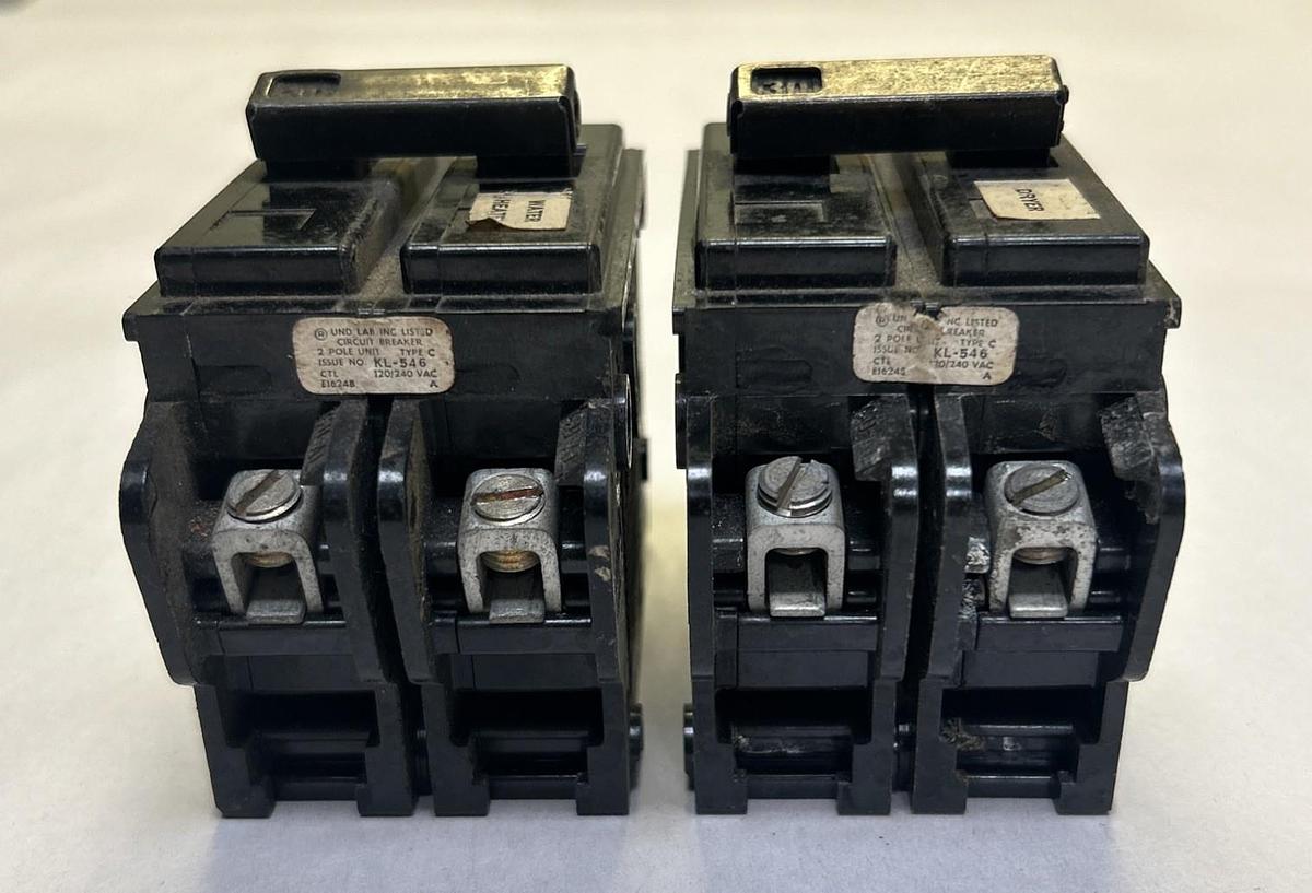 Used AMERICAN,C230,CIRCUIT BREAKER 30A 120/240V 2P LOT OF 2